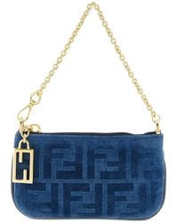 Fendi - Minibolso vaquero con motivo FF - Lyst