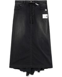 Maison Mihara Yasuhiro - Draped Denim Skirt - Lyst