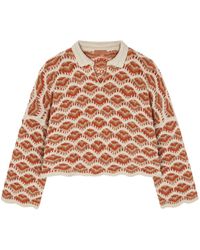 Alanui - Hawa Mahal Crochet-knit Polo Jumper - Lyst