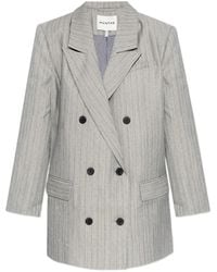 Munthe - Blazer Croisé À Fines Rayures - Lyst