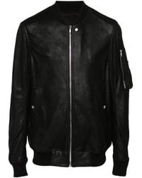 Rick Owens - Leather Bomber Jacket - Lyst