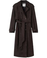 Almada Label - Sienna Belted Suede Trench Coat - Lyst