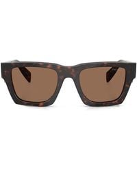 Prada - Tortoiseshell-Effect Square Sunglasses - Lyst