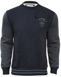 Mitchell & Ness - Chicago Bulls Leather-Trim Sweatshirt - Lyst