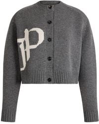 Patou - Jp Logo-Intarsia Cardigan - Lyst