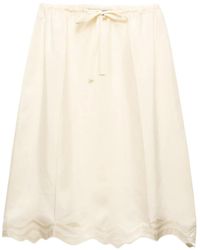 Prada - Jupe Mi-Longue À Lien De Resserrage - Lyst