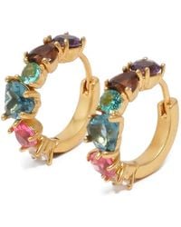 Bimba Y Lola - Small-Tone Crystals Heart Hoop Earrings - Lyst