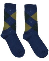 Maria La Rosa - Argyle-Intarsia Wool Socks - Lyst