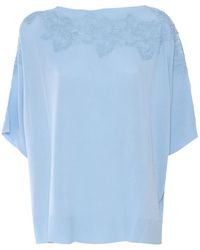 Ermanno Scervino - Lace-Embellished Short-Sleeve Top - Lyst