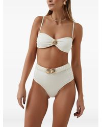 SOFIA ERHAN - Alexis High Waist Bikini Verfraaid Met Shell - Lyst