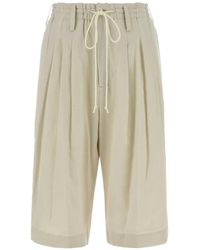 Y's Yohji Yamamoto - Drawstring Pleated Shorts - Lyst