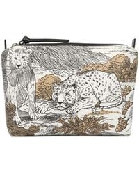 Inoui Edition - Printed Zip Clutch Bag - Lyst