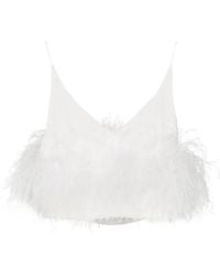 16Arlington - Poppy Feather-Trim Top - Lyst