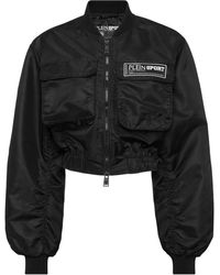 Philipp Plein - Cropped Bomber Jacket - Lyst