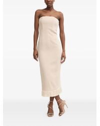 SIMONA CORSELLINI - Strapless Fringed-Hem Dress - Lyst