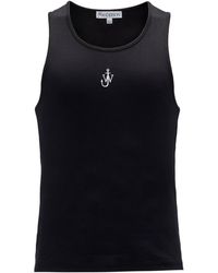 JW Anderson - Anchor Logo-embroidered Tank Top - Lyst