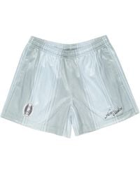 Acne Studios - Bermudas De Rayas Con Logo - Lyst