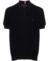 Tommy Hilfiger - Logo-Embroidered Honeycomb Knit Polo Shirt - Lyst