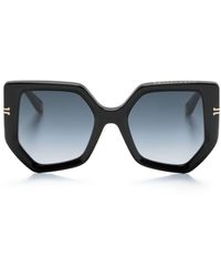 Marc Jacobs - Logo-engraved Geometric-frame Sunglasses - Lyst