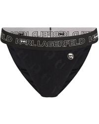 KARL LAGERFELD - Ikon 2.0 Logo-Appliqué Bikini Bottoms - Lyst