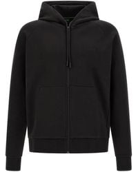 BOSS - Saggy Stretch-Katoenen Hoodie Met Rits En Logo - Lyst