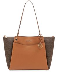 MICHAEL Michael Kors - Monogram-Pattern Leather Tote Bag - Lyst