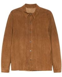 Salvatore Santoro - Perforated Suede Shirt Jacket - Lyst