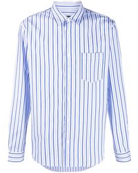 A.P.C. - Clément Striped Cotton Shirt - Lyst