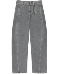 Lemaire - Buckle-Closure Panelled Jeans - Lyst