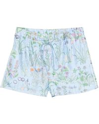 Gucci - Floral-Print Drawstring Shorts - Lyst
