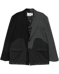 Feng Chen Wang - Panelled Double-Breasted Blazer - Lyst