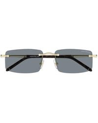 Montblanc - Rectangle-Frame Sunglasses - Lyst
