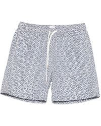 Eleventy - Geometric-Pattern Swim Shorts - Lyst