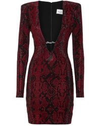 Philipp Plein - Vestido corto con motivo de piel de serpiente - Lyst