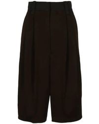Carven - Pleated Belt-Loop Shorts - Lyst