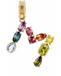 Dolce & Gabbana - Rainbow Alphabet M マルチストーン ペンダント 18kイエローゴールド - Lyst