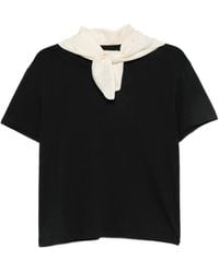 TOTEME - T-Shirt À Détail De Foulard - Lyst