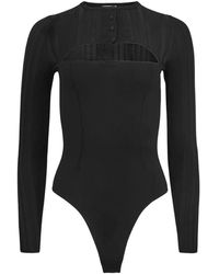 Fleur du Mal - Body De Canalé Con Botones - Lyst