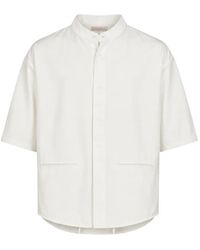 Christian Wijnants - Mandarin-Collar Short-Sleeve Shirt - Lyst