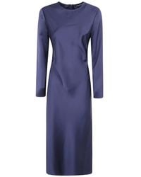 Emporio Armani - Long-Sleeve Maxi Dress - Lyst