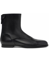 SCAROSSO - Cap-Toe Rear-Zip Boots - Lyst