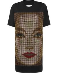 Philipp Plein - Rhinestone-Embellished Jersey Dress - Lyst