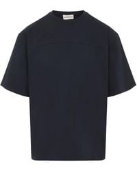 Mordecai - Stripe-Detail Cotton T-Shirt - Lyst