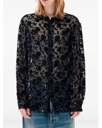 Ann Demeulemeester - Andre Floral-Devoré Shirt - Lyst
