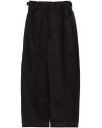 Lemaire - Contrast-Stitch Straight-Leg Trousers - Lyst