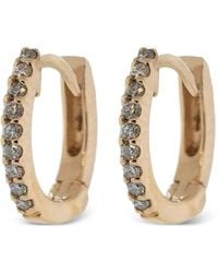 Dana Rebecca - Diamond And 14Kt Rose Drd Huggies - Lyst
