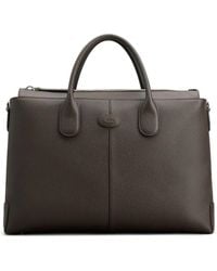 Tod's - Di Leren Aktetas Met Logopatch - Lyst