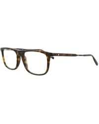 Montblanc - Tortoiseshell-Effect Rectangle-Frame Glasses - Lyst