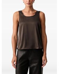 Mos Mosh - Astrid Satin-Finish Scoop-Neck Top - Lyst