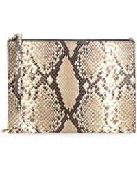 Chloé - Spin Snakeskin-Effect Pouch - Lyst